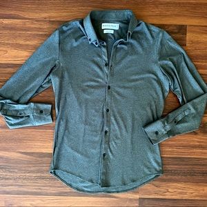 Med Mizzen+Main Cunningham Black Heather Shirt